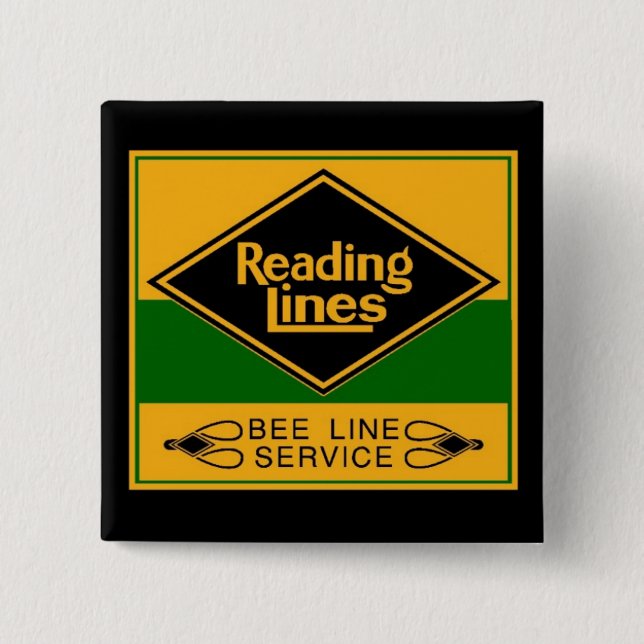 Reading Railroad, Bee Line Service 15 Cm Square Badge (Front)