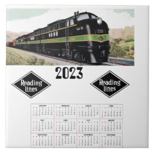 Reading railroad calendar       ceramic tile