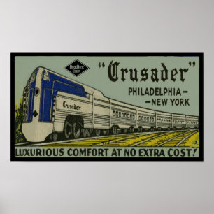 Reading Railroad Crusader 1937 Poster