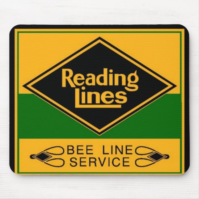Reading Railroad Lines, Bee Line Service Mouse Pad (Front)