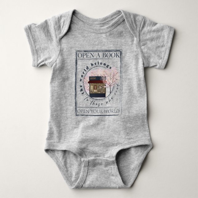 Reading, Reading Lovers, Librarian Book Club Books Baby Bodysuit (Front)