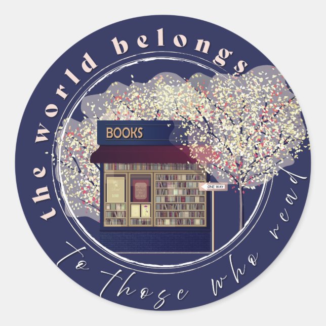 Reading, Reading Lovers, Librarian Book Club Books Classic Round Sticker (Front)