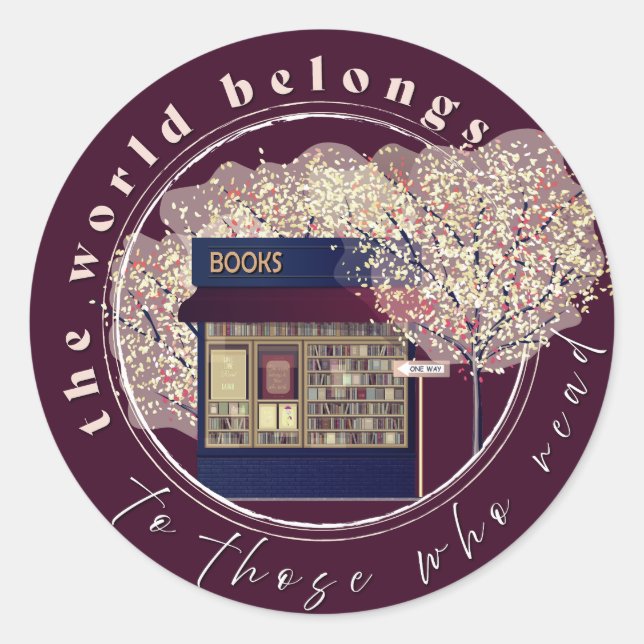 Reading, Reading Lovers, Librarian Book Club Books Classic Round Sticker (Front)