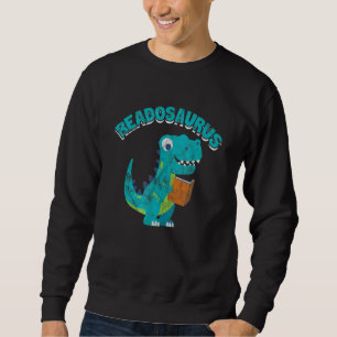 Reading Readosaurus Book Saurus Dinosaur Bookworm  Sweatshirt