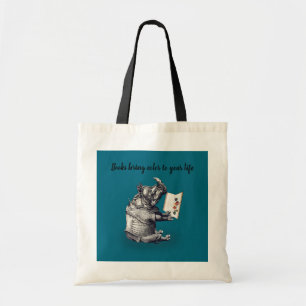 Reading Rhinoceros loves books Tote Bag