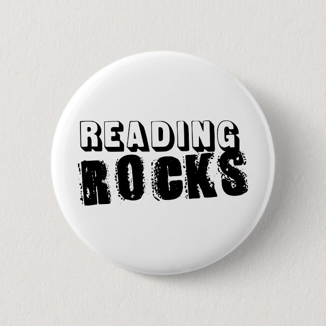 Reading Rocks 6 Cm Round Badge (Front)