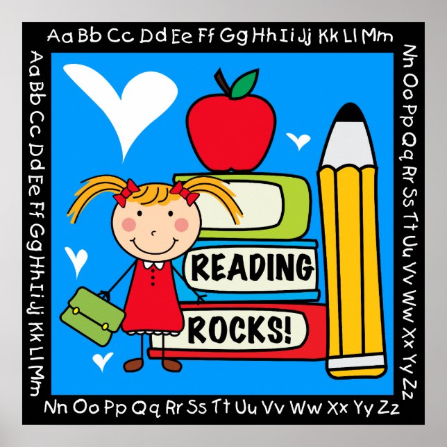 Reading Rocks Classroom Poster (Front)