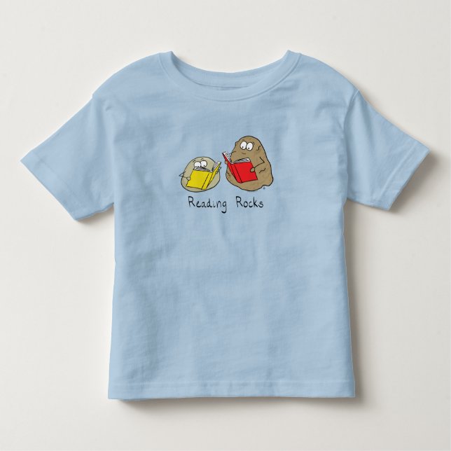Reading Rocks Funny Book Kid's Toddler T-Shirt (Front)