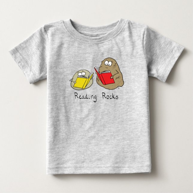Reading Rocks Funny Book Lover  Baby T-Shirt (Front)