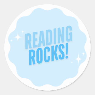 READING ROCKS! Sticker-Gifts for Teacher Classic Round Sticker