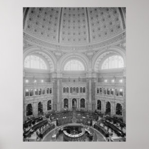 Reading Room Rotunda (Library of Congress) Poster