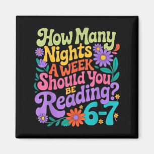 Reading Six Seven Meme Book Lover 67 Teacher 6 7 Magnet