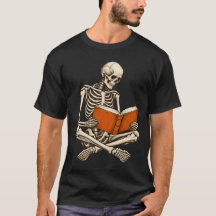 Reading Skeleton with Book – Retro Halloween
