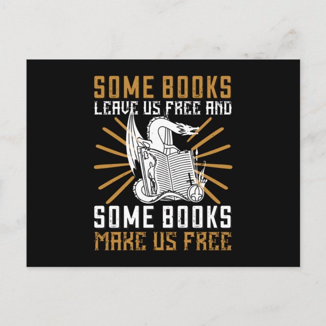 Reading -  Some Books Make Us Free Postcard (Front)