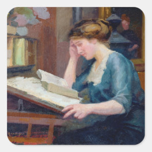 Reading Square Sticker
