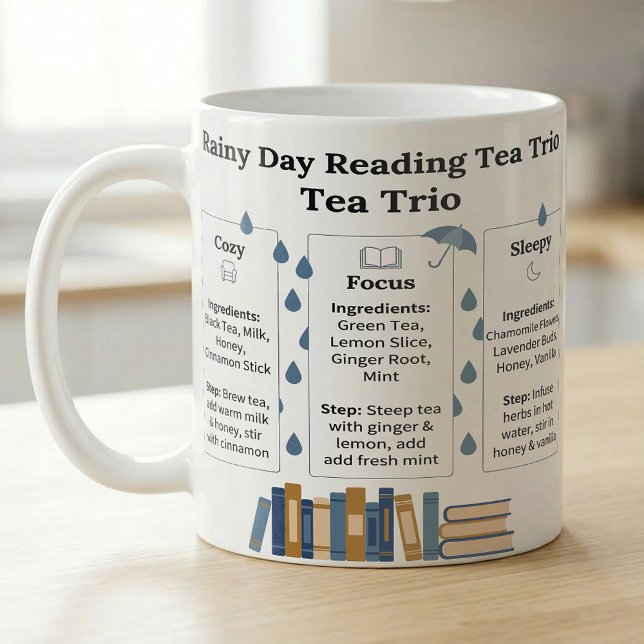 Reading Tea Steeping Guide for Rainy Days  Coffee Mug (Creator Uploaded)