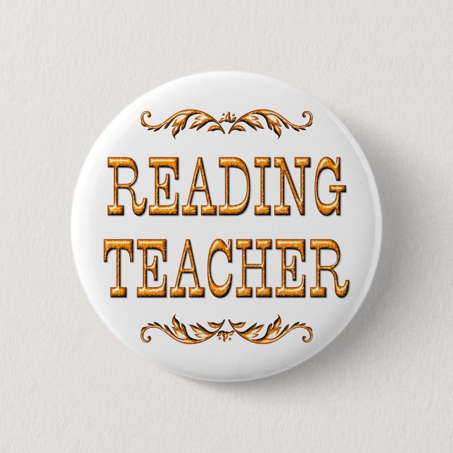 Reading Teacher 6 Cm Round Badge (Front)