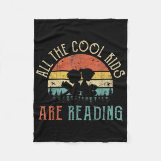 Reading Teacher - All The Cool Kids Are Reading Bo Fleece Blanket