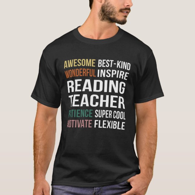 Reading Teacher  Appreciation T-Shirt (Front)