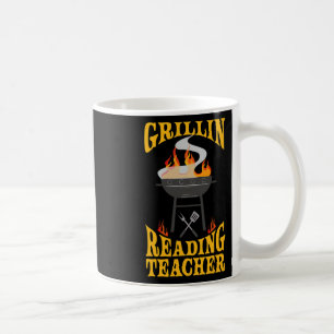 Reading Teacher Bbq Grill Smoker And Byrbecue Chef Coffee Mug