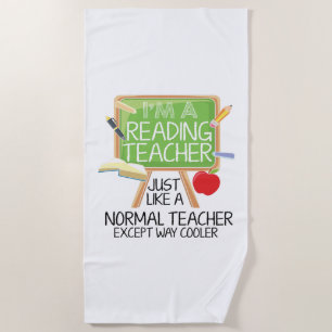 Reading Teacher Beach Towel