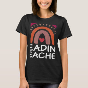Reading Teacher Boho Rainbow Back To School Apprec T-Shirt