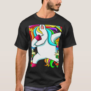 Reading Teacher Dabbing Unicorn Elementary School T-Shirt