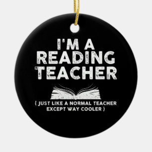 Reading Teacher - I'm A Reading Teacher Ceramic Ornament