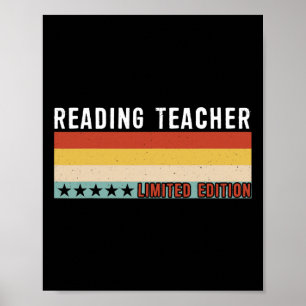 Reading Teacher Job Title Profession Worker Apprec Poster