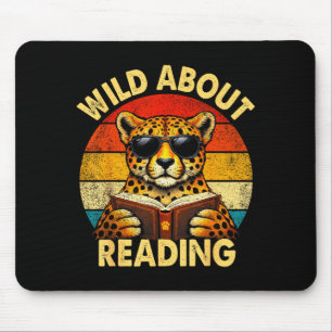 Reading teacher kids boys cheetah book lovers mouse pad