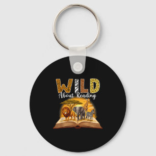Reading teacher kids boys girls book lovers animal key ring