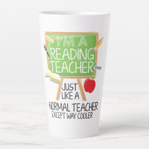Reading Teacher Latte Mug