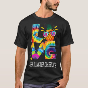 Reading Teacher Love Pineapple Summer Off Duty T T-Shirt