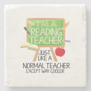 Reading Teacher  Stone Coaster