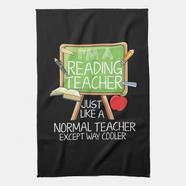 Reading Teacher Tea Towel (Vertical)