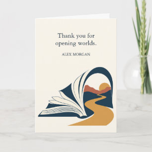 Reading Teacher Thank You Book Journey Card