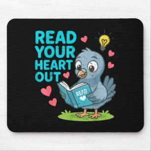 Reading Teacher Valentine Day Read Your Heart Out Mouse Pad