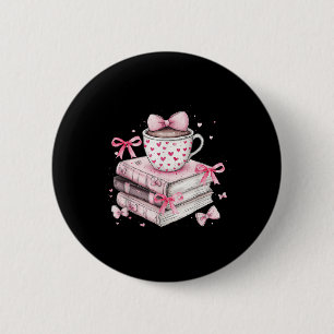 Reading Teacher Valentine's Day All Booked For Val 6 Cm Round Badge