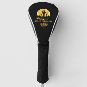 Reading Teachers Love Brains Halloween Golf Head Cover