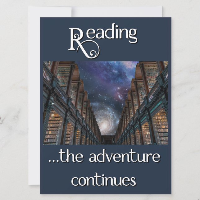Reading, the adventure continues (Front)