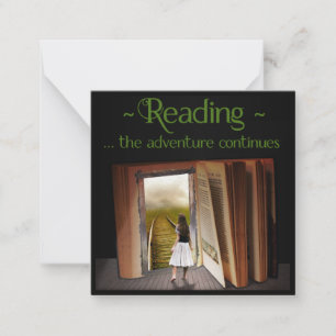 Reading, the adventure continues card