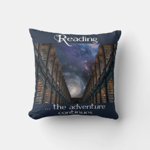 Reading … the adventure continues cushion