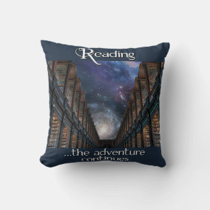Reading … the adventure continues cushion