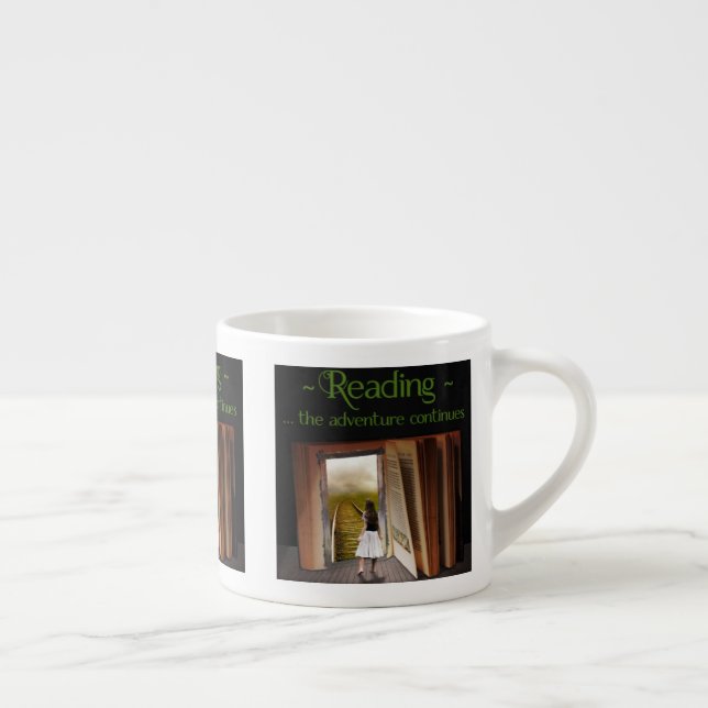 Reading, the adventure continues espresso cup (Right)