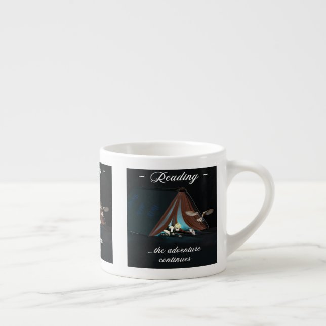 Reading, the adventure continues espresso cup (Right)