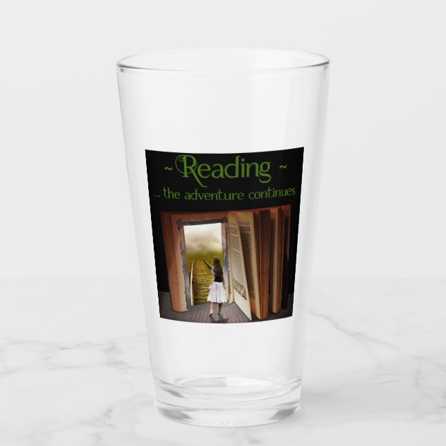 Reading, the adventure continues glass (Front)