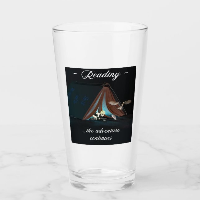 Reading, the adventure continues glass (Front)