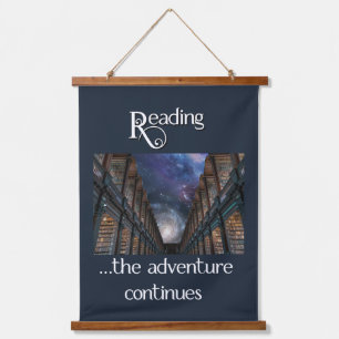 Reading, the adventure continues hanging tapestry