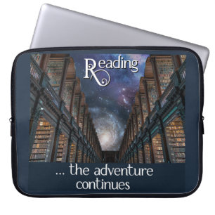 Reading … the adventure continues laptop sleeve