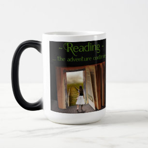 Reading, the adventure continues magic mug